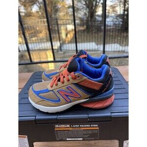 New Balance 990 V5 Toddler Shoes - Size 11 Brown/Orange/Blue